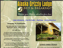 Tablet Screenshot of alaskagrizzlylodge.com